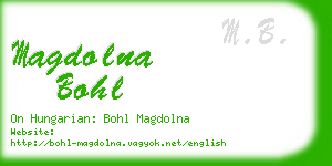 magdolna bohl business card